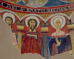 St. Thomas, St. Bartholomäus und Maria Magdalena, Kopie des Originals aus dem 12. Jahrhundert von Spanish School